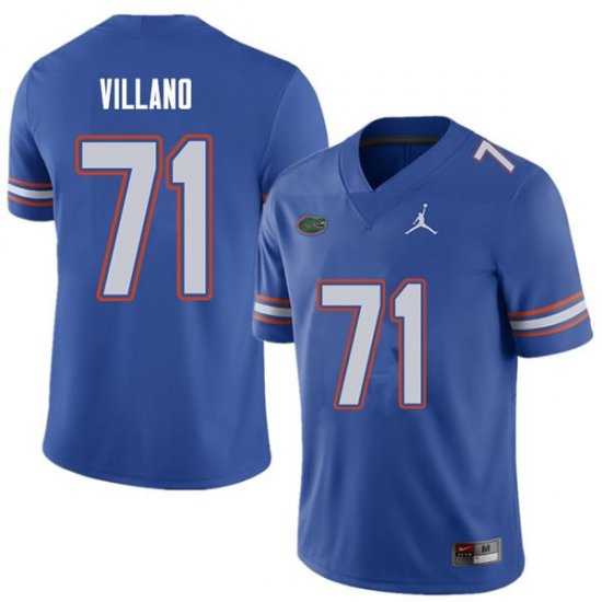 Men's Florida Gators #71 Nick Villano NCAA Jordan Brand Royal Authentic Stitched College Football Jersey CBK7762HH